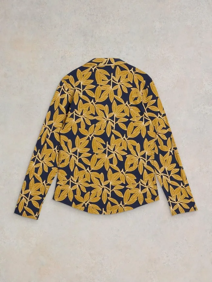 ANNIE LONG SLEEVE PRINTED SHIRT Navy Print Women White Stuff Tops and Tees ANNIE LONG SLEEVE PRINTED SHIRT Navy Print Women White Stuff Tops and Tees