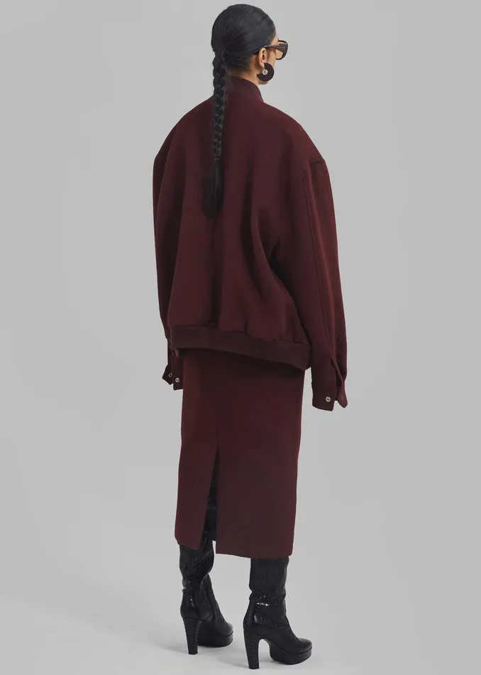 Arley Oversized Bomber 8211 Burgundy Women The Frankie Shop Clothing