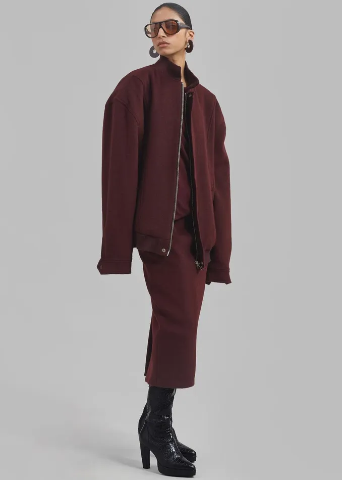 Arley Oversized Bomber 8211 Burgundy Women The Frankie Shop Clothing