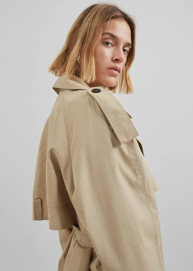 Arlington Short Trench 8211 Beige Women The Frankie Shop Clothing