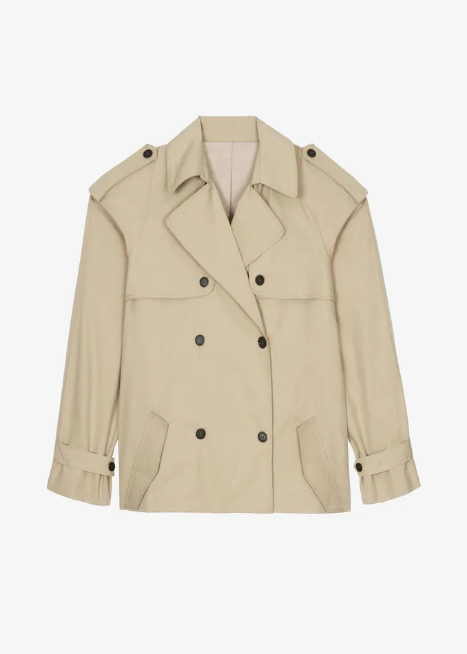 Arlington Short Trench 8211 Beige Women The Frankie Shop Clothing