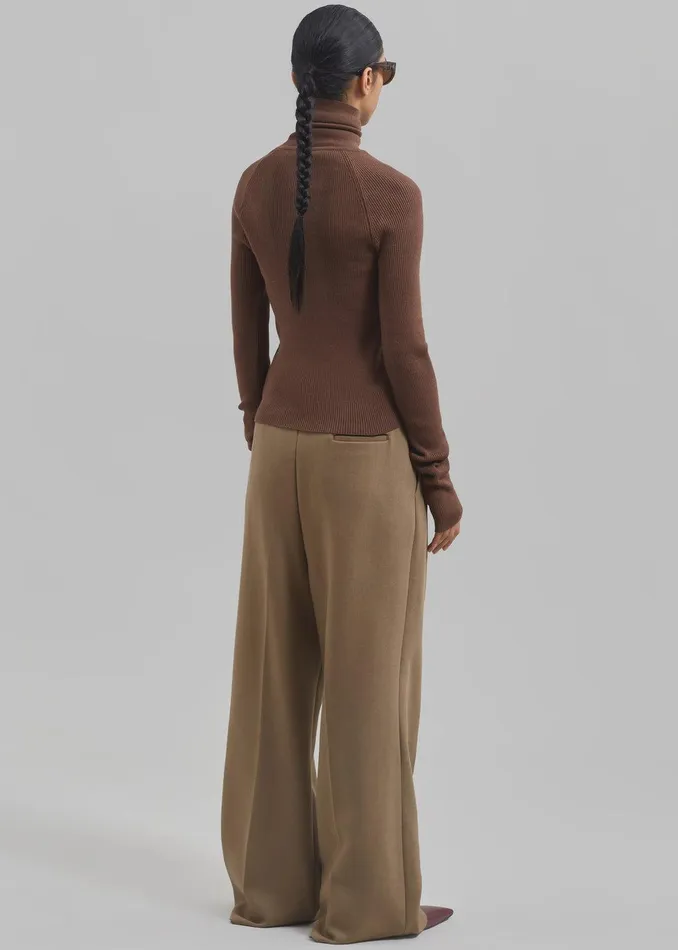 Aubree Turtleneck 8211 Brown Women The Frankie Shop Clothing