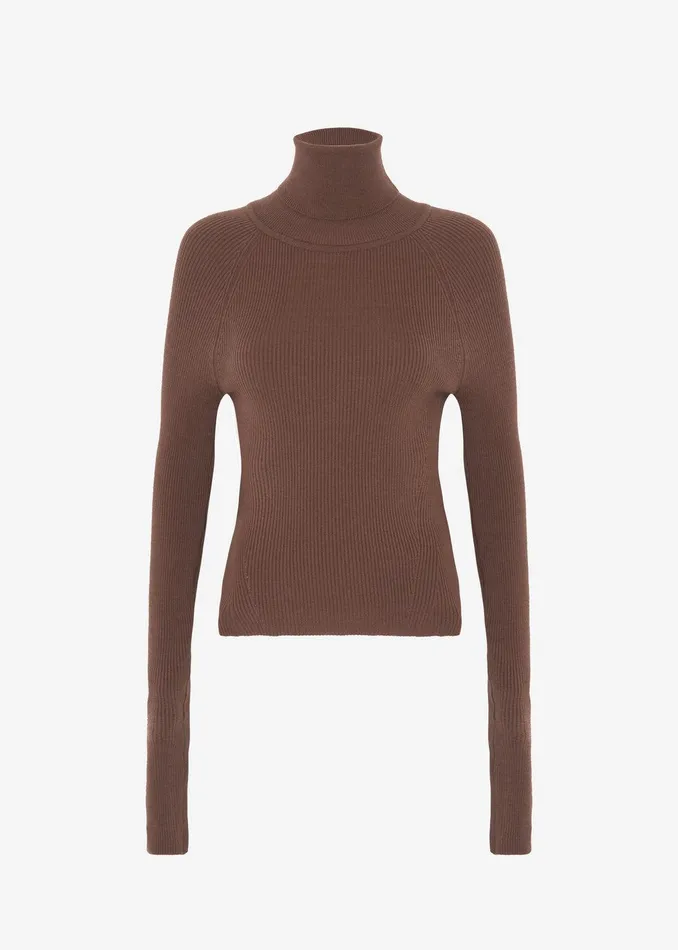 Aubree Turtleneck 8211 Brown Women The Frankie Shop Clothing