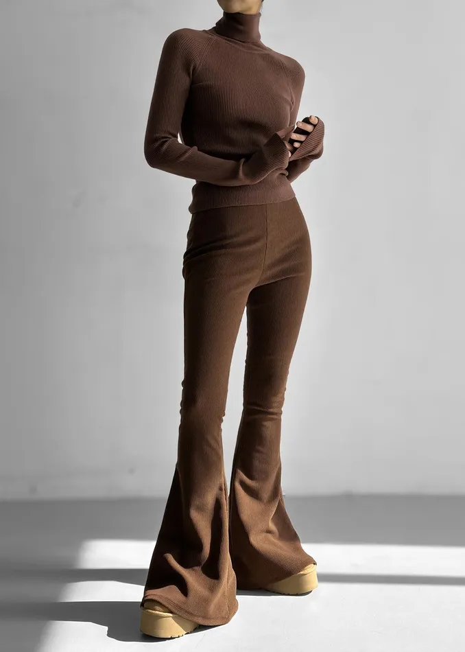 Aubree Turtleneck 8211 Brown Women The Frankie Shop Clothing