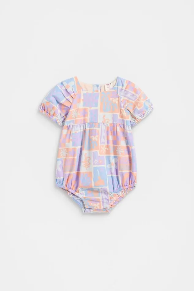 Baby Abstract Print Romper Milk Seed Heritage Dresses