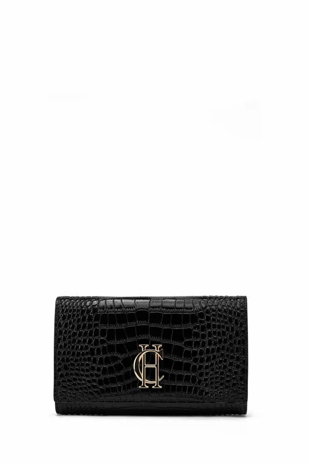 Bags Womens Holland Cooper Highbury Clutch Bag Black Gold
