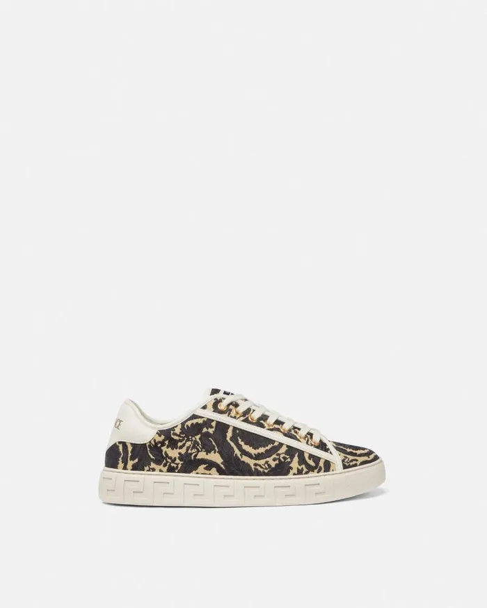Barocco Greca Sneakers Blackprint Women Versace Sneakers
