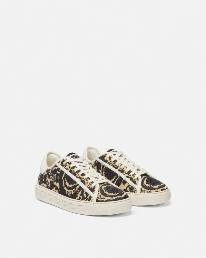 Barocco Greca Sneakers Blackprint Women Versace Sneakers