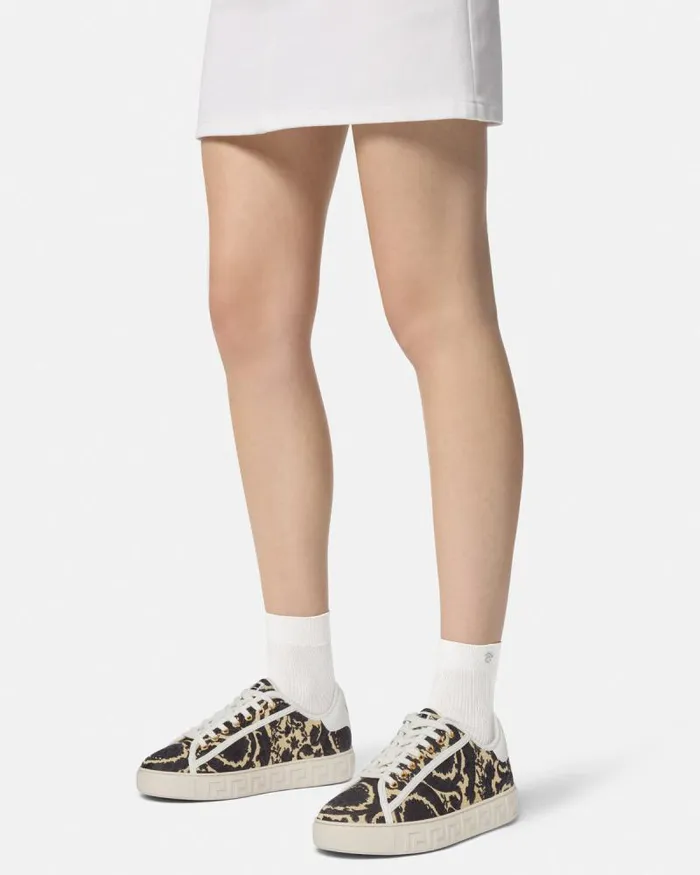 Barocco Greca Sneakers Blackprint Women Versace Sneakers