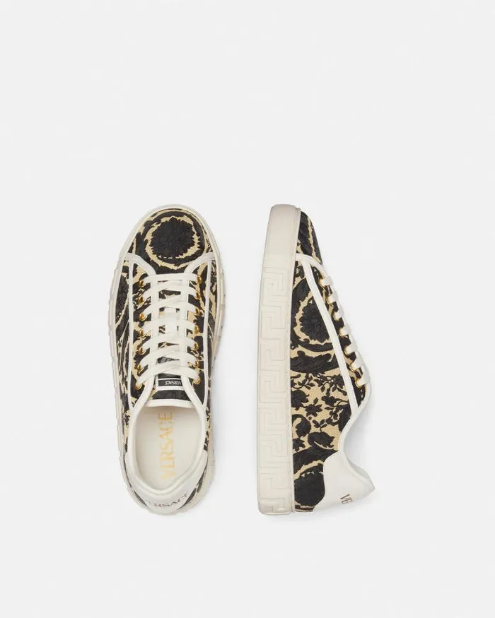 Barocco Greca Sneakers Blackprint Women Versace Sneakers