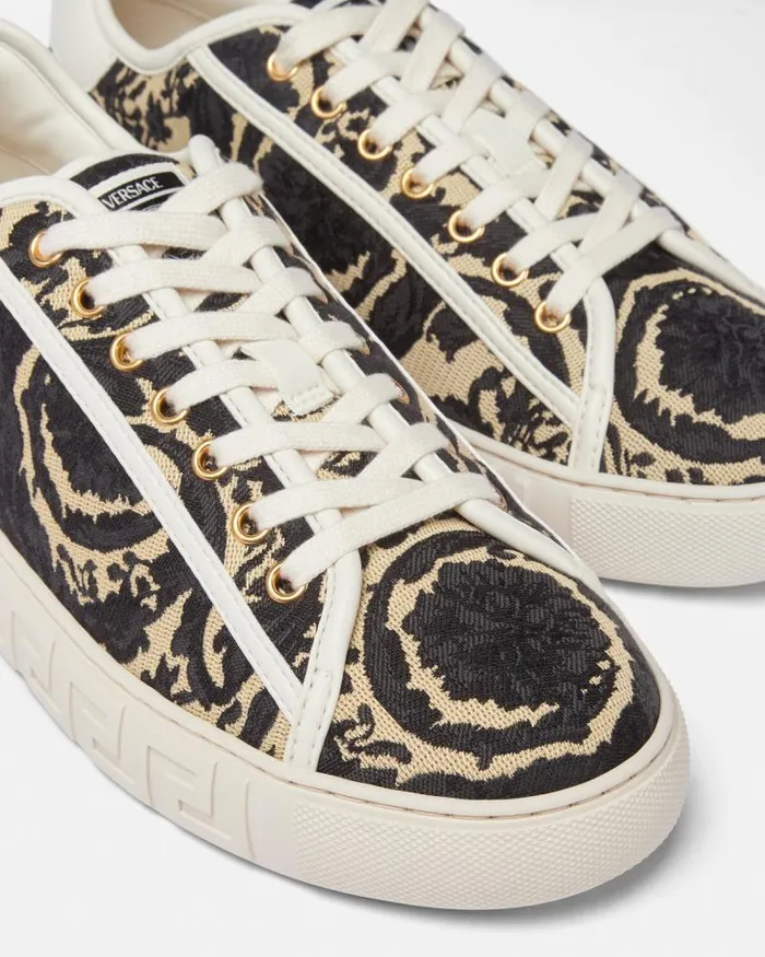 Barocco Greca Sneakers Blackprint Women Versace Sneakers
