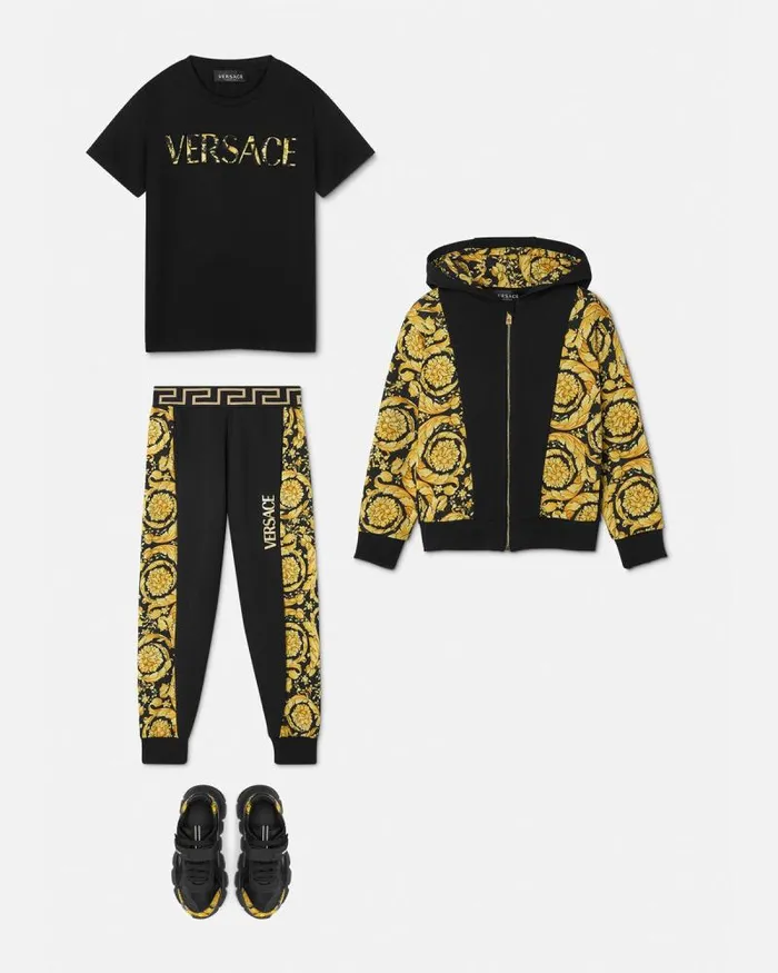 Barocco Kids Sweatpants Black Children Versace Clothing