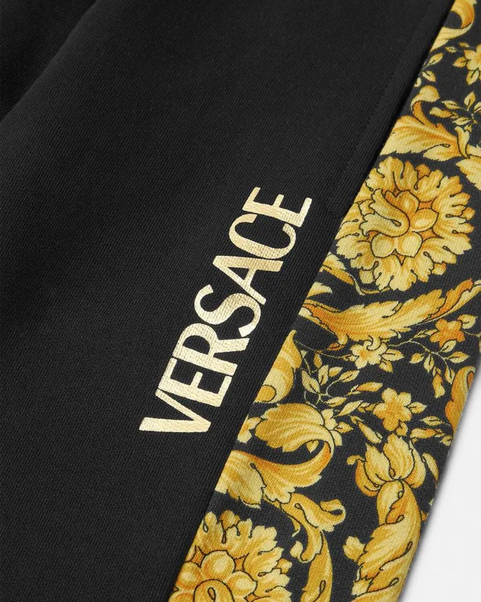Barocco Kids Sweatpants Black Children Versace Clothing