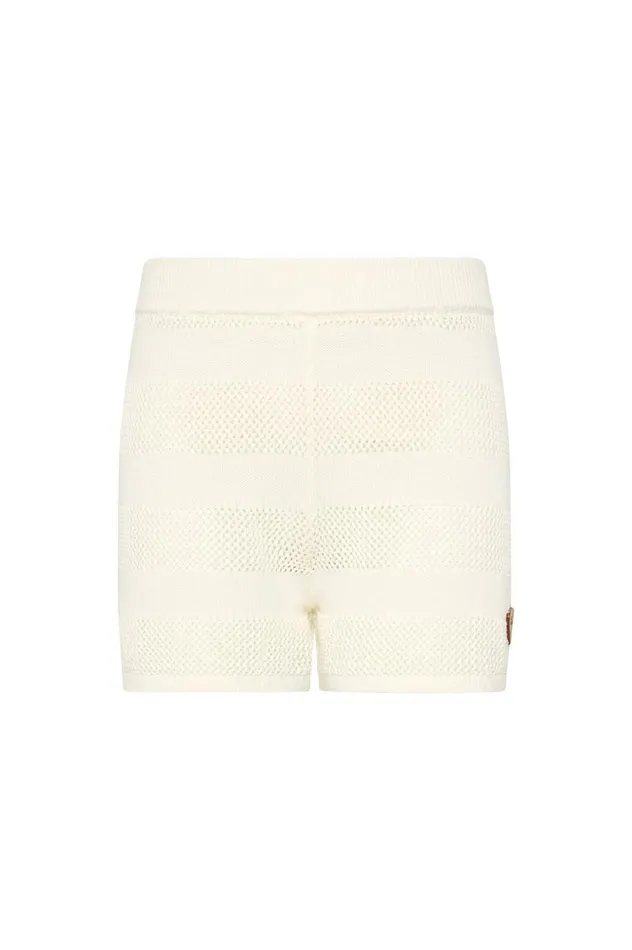 Bather Knit Short Ivory Women Aje Shorts Bather Knit Short Ivory Women Aje Shorts