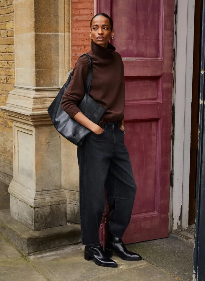 Baukjen Iola Nativa Regenerative Merino Turtleneck Jumper Dark Chocolate Clothing