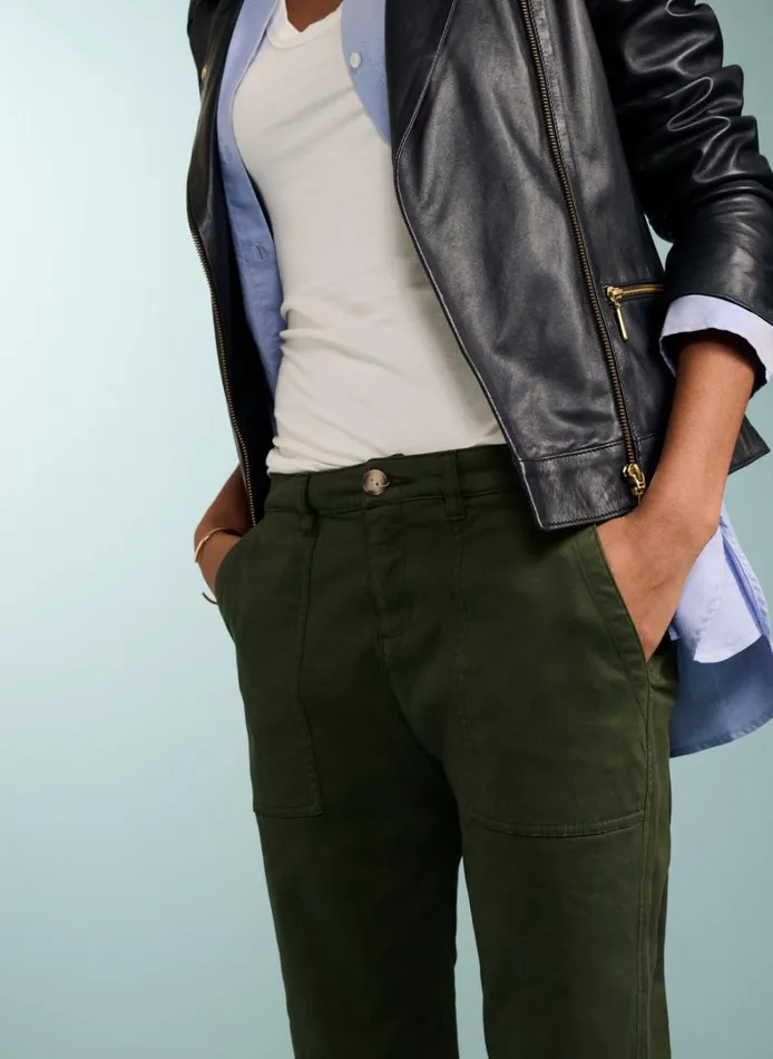 Baukjen Oralie Organic Cotton Cargo Pant Deep Khaki Clothing