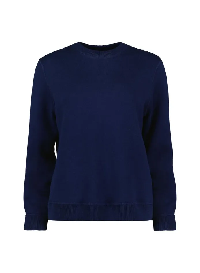 Baukjen Vivien Reversible Organic Cotton Jumper Navy And Cream Clothing