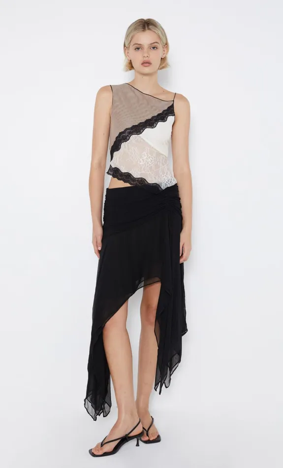 Bec Bridge ABRIELLE ASYM TANK 8211 TAUPEIVORY Women Sleeveless