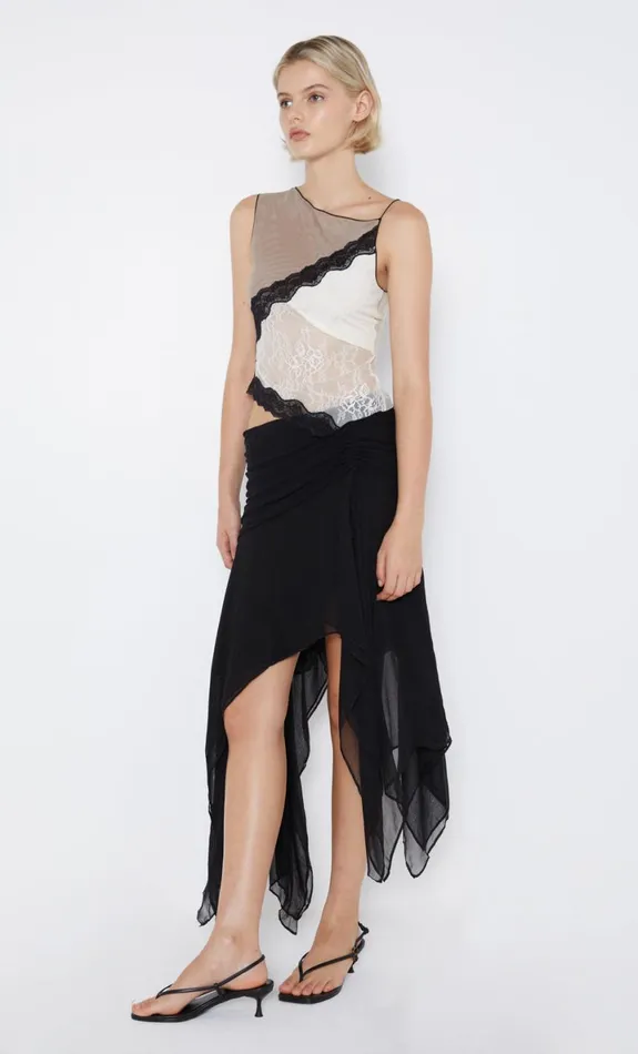 Bec Bridge ABRIELLE ASYM TANK 8211 TAUPEIVORY Women Sleeveless