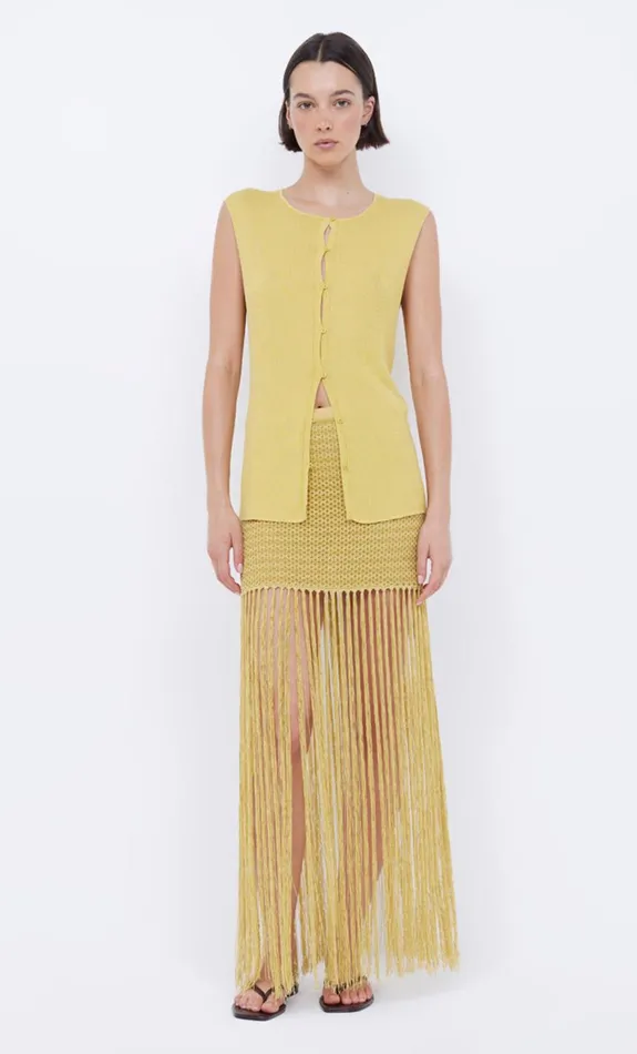 Bec Bridge CALISTA FRINGE MINI SKIRT 8211 CITRUS Women Skirts