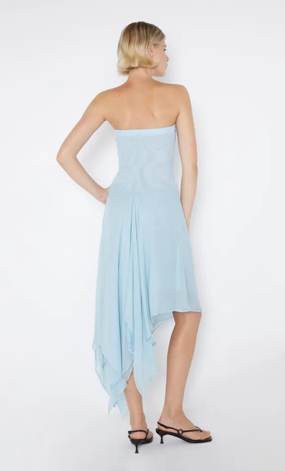 Bec Bridge ELZETTE STRAPLESS MIDI DRESS 8211 DOLPHIN BLUE Women Prom Dresses