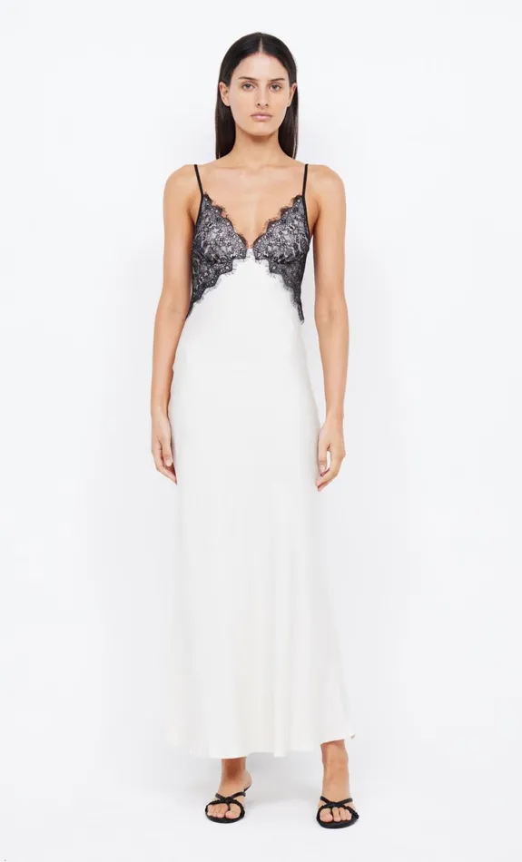 Bec Bridge EMERY LACE MAXI DRESS 8211 IVORYBLACK Women Maxi Dresses