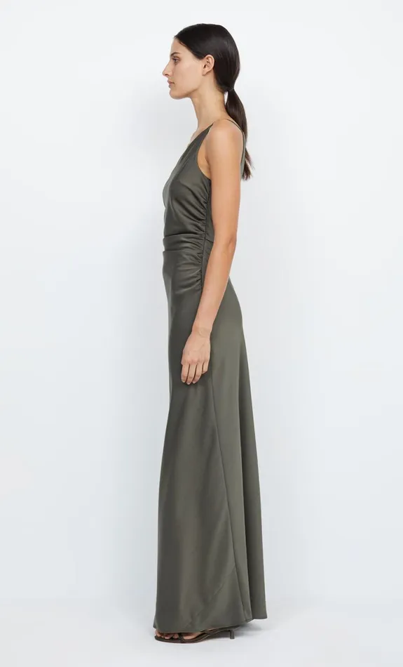 Bec Bridge ETERNITY ASYM MAXI DRESS 8211 DARK WILLOW Women Bridesmaid Dresses