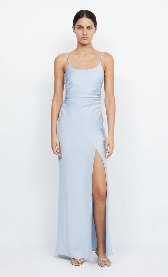 Bec Bridge ETERNITY SCOOP MAXI DRESS 8211 DUSTY BLUE Women Maxi Dresses