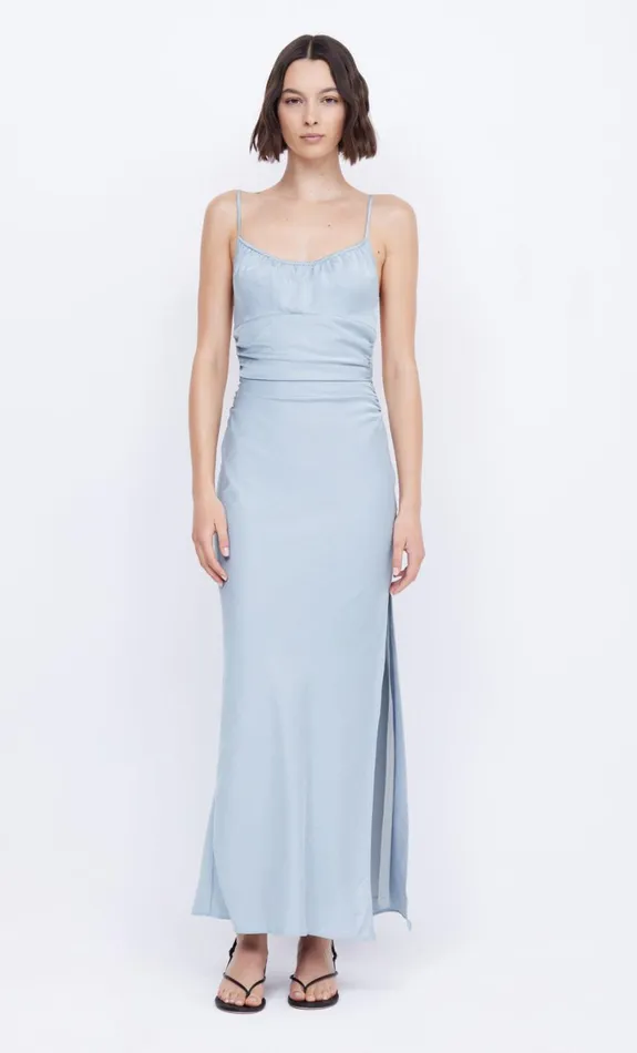 Bec Bridge MARI LOU GATHERED MAXI DRESS 8211 DOVE BLUE Women Prom Dresses