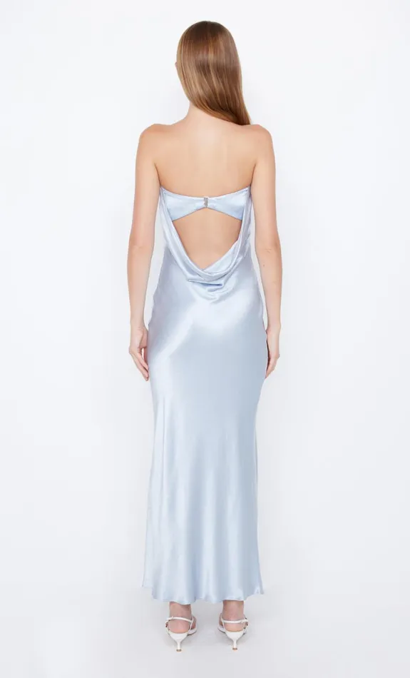 Bec Bridge MOON DANCE STRAPLESS DRESS 8211 DUSTY BLUE Women Wedding Guest