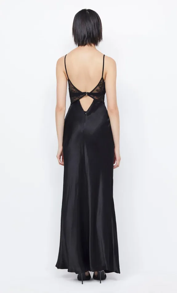 Bec Bridge NORA LAYERED MAXI DRESS 8211 BLACK Women Wedding Guest
