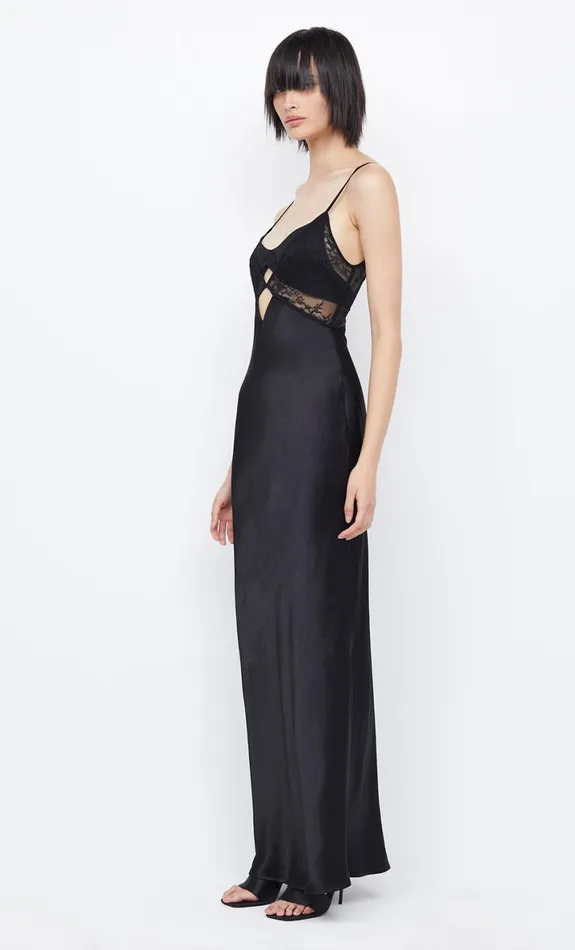 Bec Bridge NORA LAYERED MAXI DRESS 8211 BLACK Women Wedding Guest
