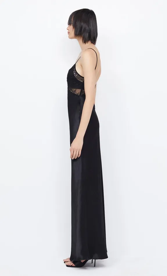 Bec Bridge NORA LAYERED MAXI DRESS 8211 BLACK Women Wedding Guest