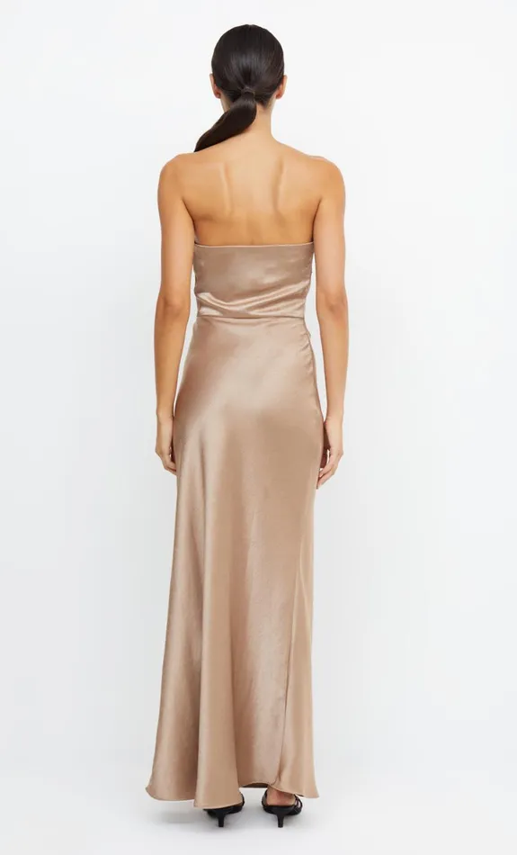 Bec Bridge THE DREAMER STRAPLESS DRESS 8211 GOLDEN Women Maxi Dresses