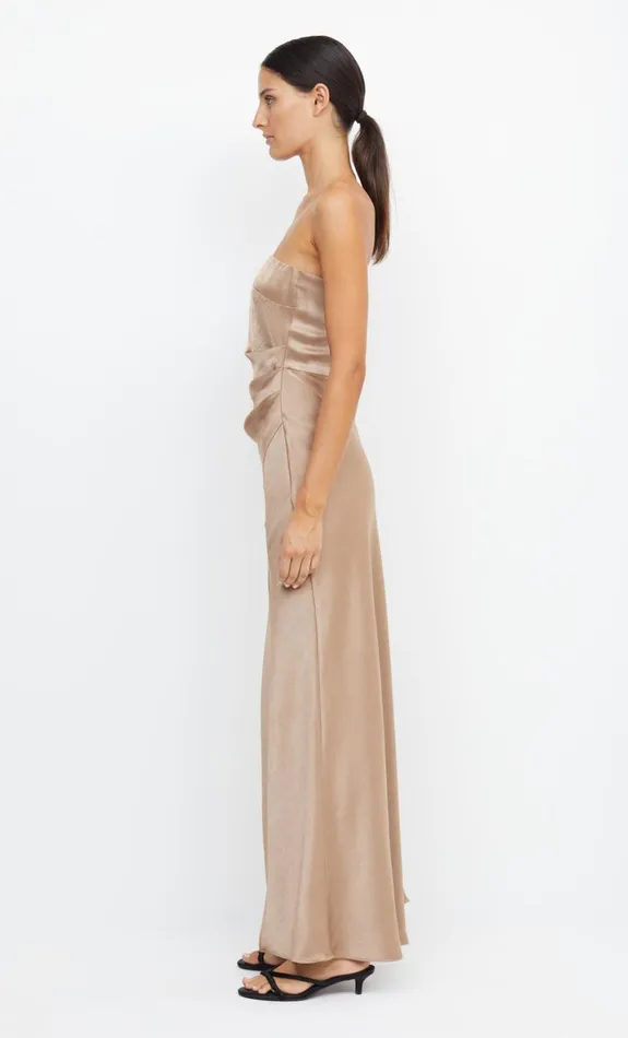 Bec Bridge THE DREAMER STRAPLESS DRESS 8211 GOLDEN Women Maxi Dresses