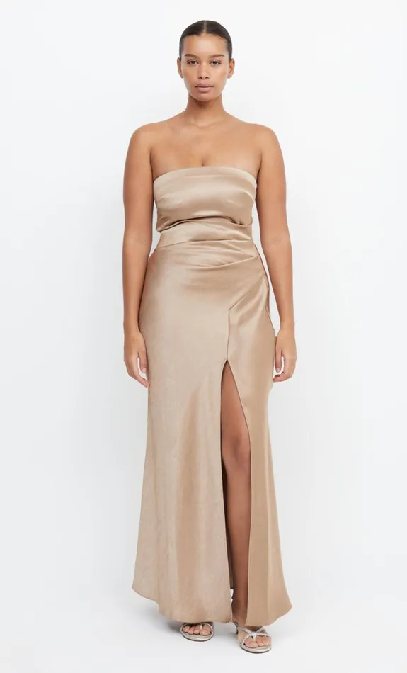 Bec Bridge THE DREAMER STRAPLESS DRESS 8211 GOLDEN Women Maxi Dresses