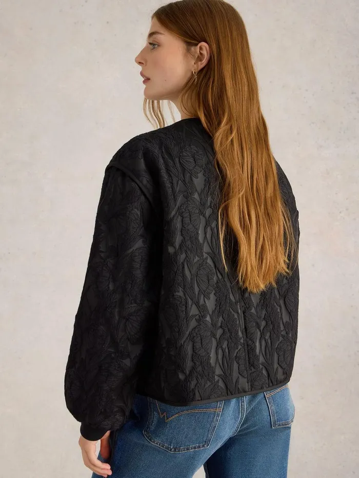 Bella Jacquard Jacket Pure Black Women White Stuff Coats and Jackets Bella Jacquard Jacket Pure Black Women White Stuff Coats and Jackets