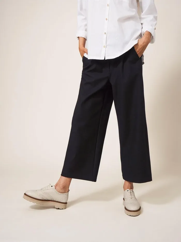 Belle Wide Leg Cropped Trouser Pure Black Women White Stuff Trousers Belle Wide Leg Cropped Trouser Pure Black Women White Stuff Trousers