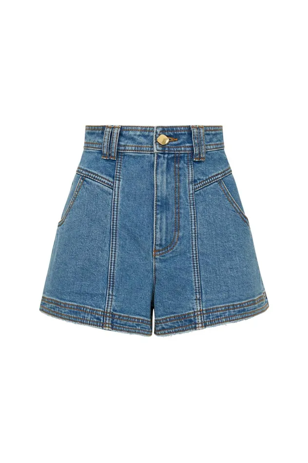 Belmond Denim Short 90039s Wash Women Aje Denim Belmond Denim Short 90039s Wash Women Aje Denim