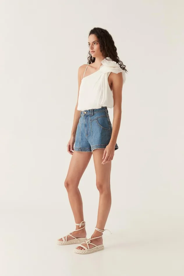 Belmond Denim Short 90039s Wash Women Aje Denim Belmond Denim Short 90039s Wash Women Aje Denim