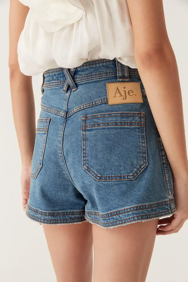 Belmond Denim Short 90039s Wash Women Aje Denim Belmond Denim Short 90039s Wash Women Aje Denim