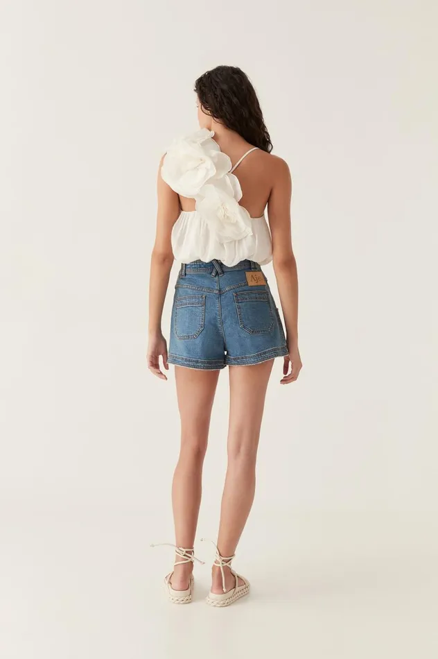 Belmond Denim Short 90039s Wash Women Aje Denim Belmond Denim Short 90039s Wash Women Aje Denim
