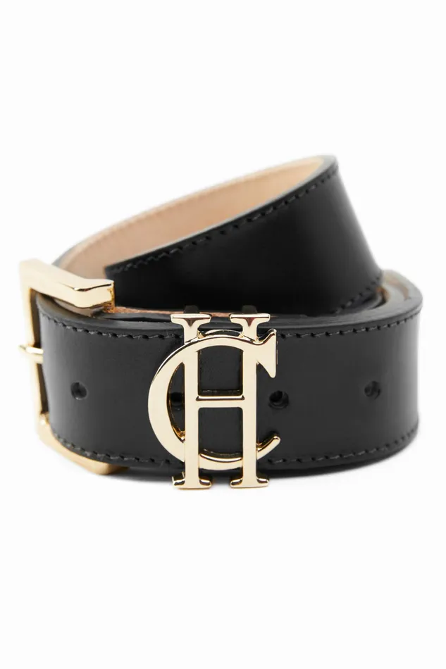 Belts Womens Holland Cooper HC Classic Logo Belt Black Belts Womens Holland Cooper HC Classic Logo Belt Black