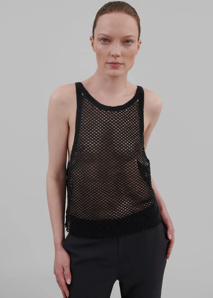 Bevza Beaded Tank Top 8211 Black Women The Frankie Shop Clothing