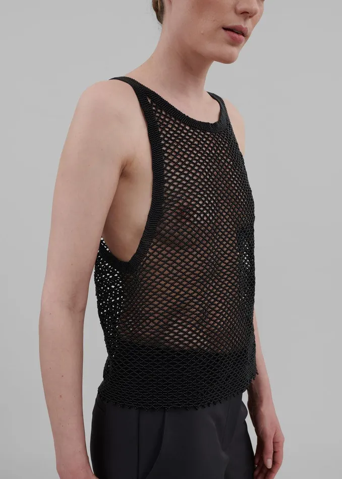 Bevza Beaded Tank Top 8211 Black Women The Frankie Shop Clothing