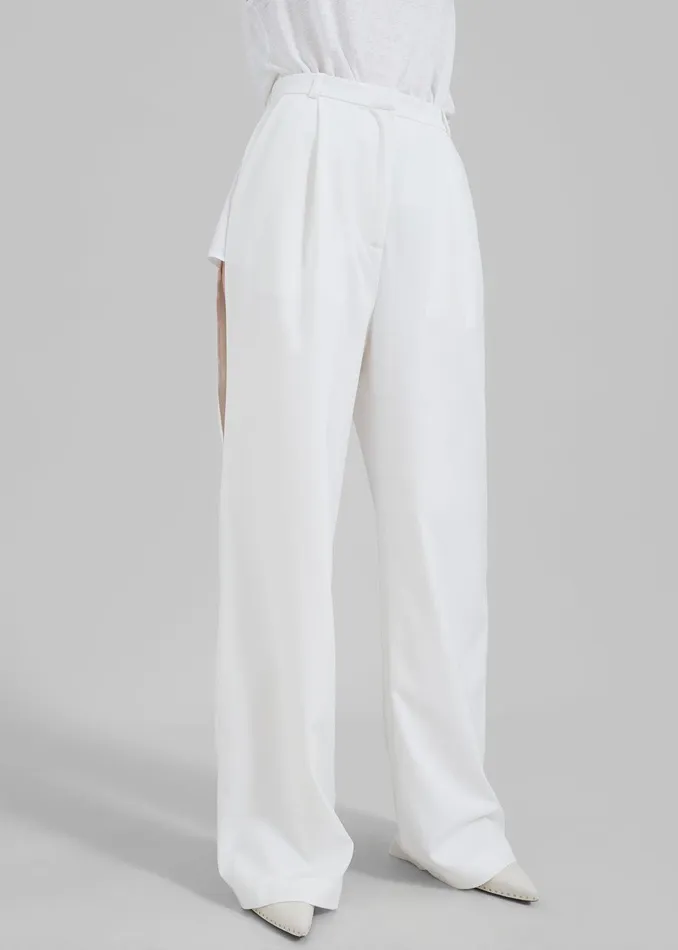 Bevza Trousers With Slits 8211 Ivory Women The Frankie Shop Clothing