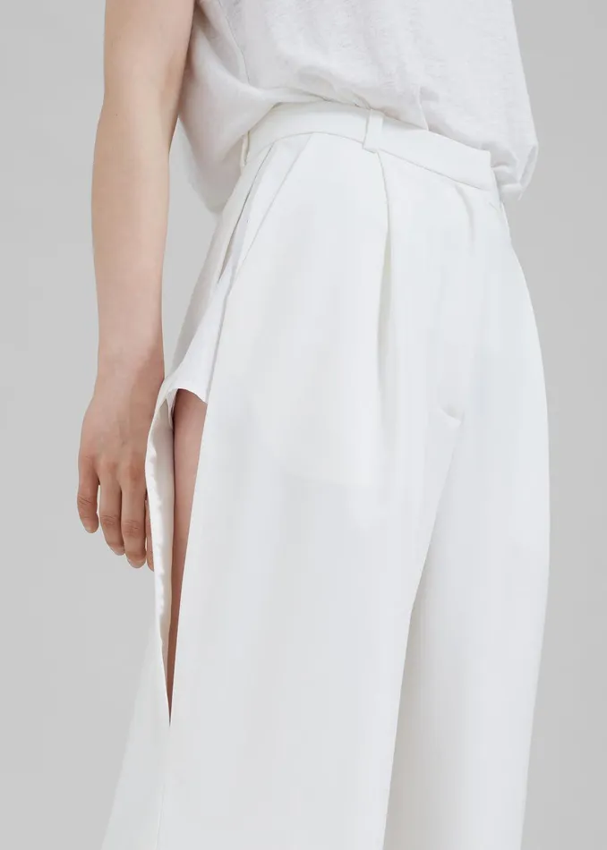 Bevza Trousers With Slits 8211 Ivory Women The Frankie Shop Clothing
