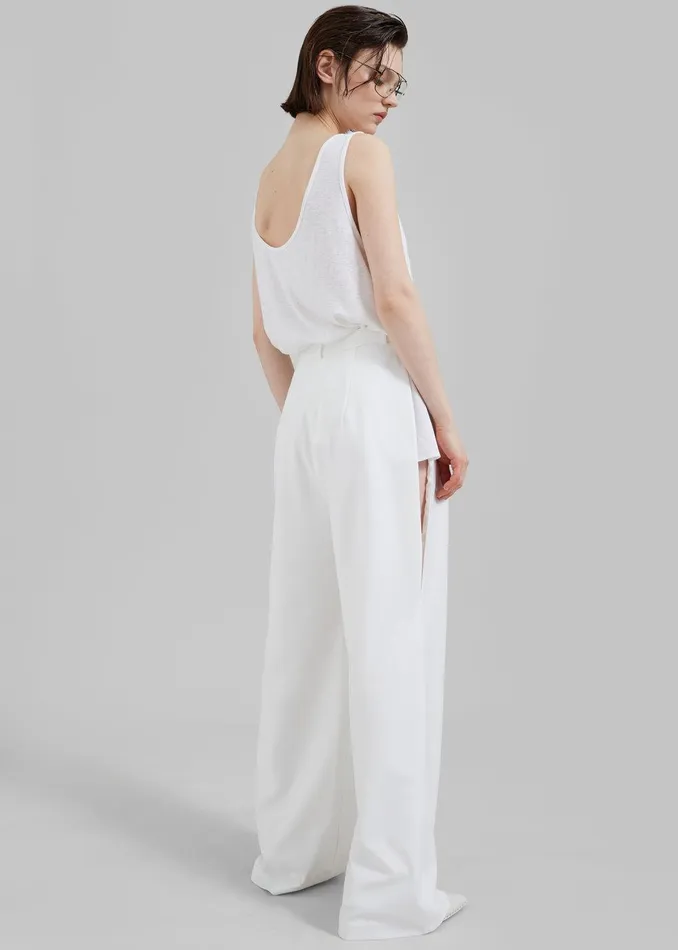 Bevza Trousers With Slits 8211 Ivory Women The Frankie Shop Clothing