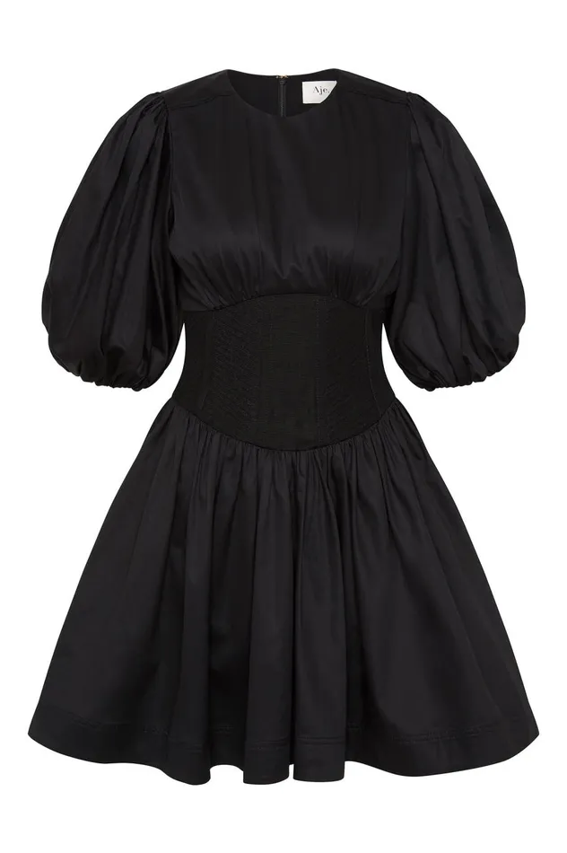 Billie Corded Mini Dress Black Women Aje Dresses Billie Corded Mini Dress Black Women Aje Dresses