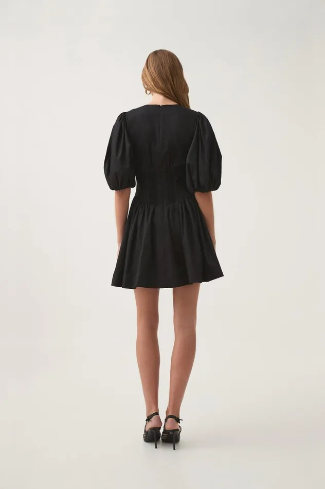 Billie Corded Mini Dress Black Women Aje Dresses Billie Corded Mini Dress Black Women Aje Dresses